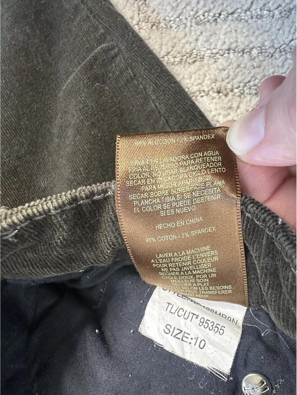 KUT from the Kloth Womens 10 Brown Zip Fly Diana Stretch Corduroy Skinny Pants - Picture 8 of 8